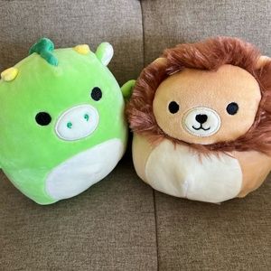 Mini Squishmallows, Lion & Dragon
